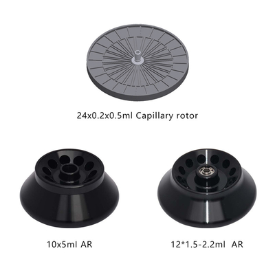 Kisaran kecepatan yang dapat disesuaikan 0-16500 rpm Sentrifugal berkecepatan tinggi dengan rotor sudut dan kapiler 340 * 260 * 220mm